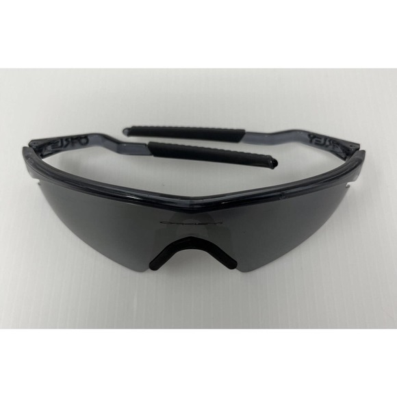 Oakley M Frame Crystal Black Gen 1 Mumba Sunglasses Black Iridium Lens Ear Socks - Picture 14 of 16